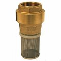 Dixon Spring-Loaded Check Valve with Strainer, 1-1/2 in Nominal, FNPT End Style, Brass Body, NBR Seat Soft BVFS20